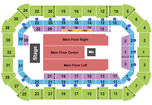 Wendler Arena At Dow Event Center MercyMe Seating Chart